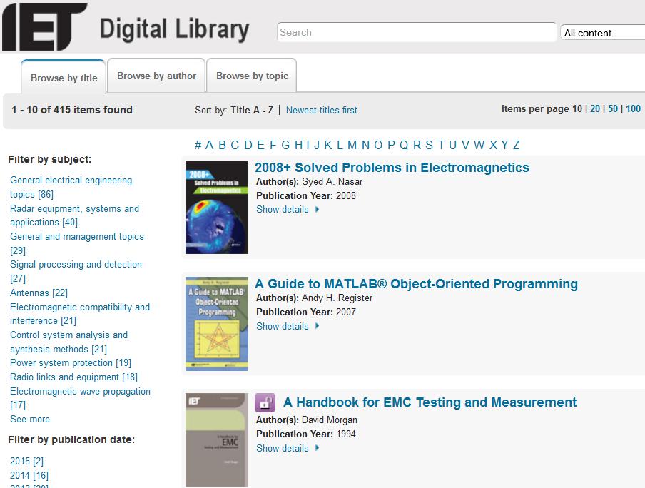 IET digital library