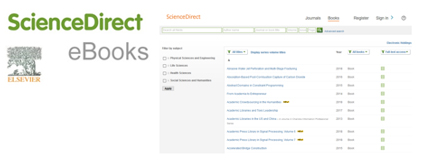 ScienceDirect e-books