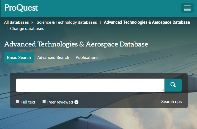 Advanced Technologies & Aerospace Database (via ProQuest)