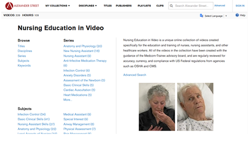 Nursing Education in Video