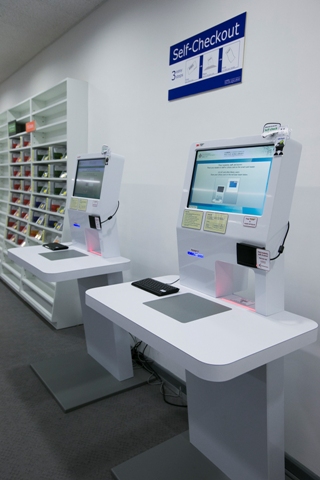 Photo of Self-Checkout machines in Multimedia Commons, 3/F