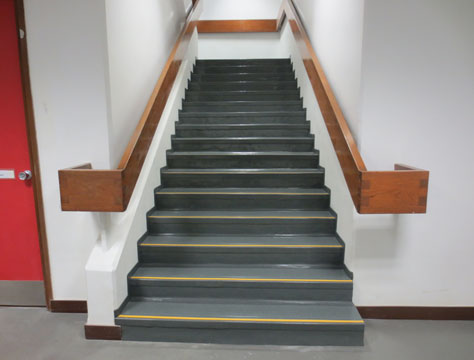 Flooring upgrade for back stairwell