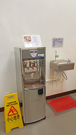 New Drinking fountain at main staircase, P/F