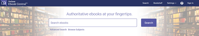 ProQuest Ebook Central 