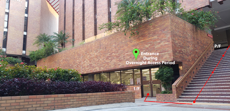 Entrance of 24-Hour Study Centre, 1/F North Wing