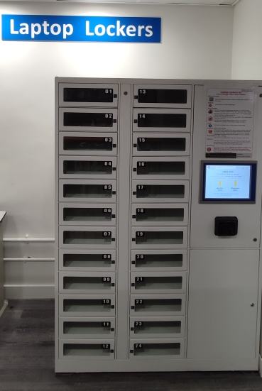 photo of laptop lockers