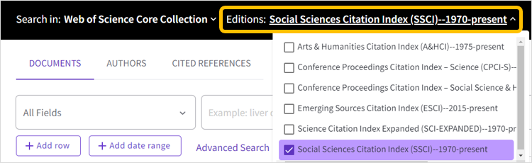 Web of Science SSCI